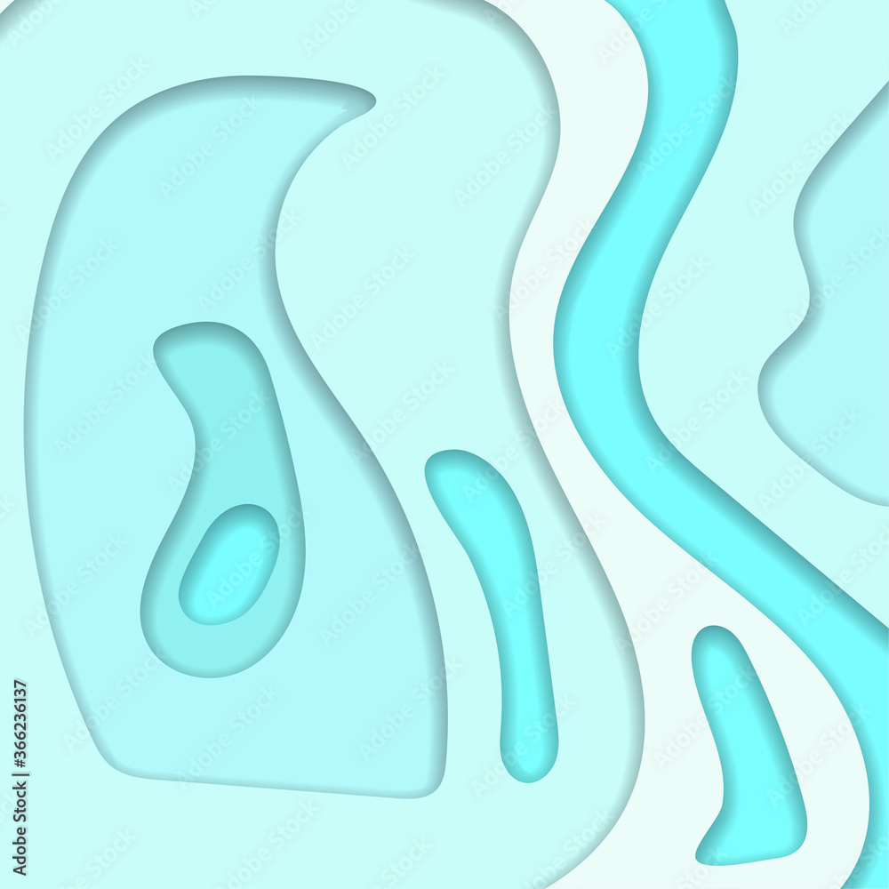 Abstract blue 3d paper cut background Abstract blue 3d paper cut background