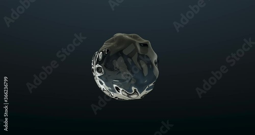 waving floating water ball made in CG