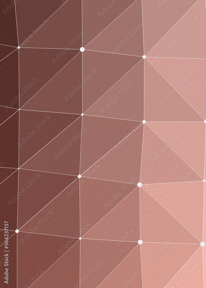 Fototapeta Coral color Abstract color Low-Polygones Generative Art background illustration