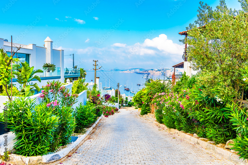 Bodrum Town street view in Turkey