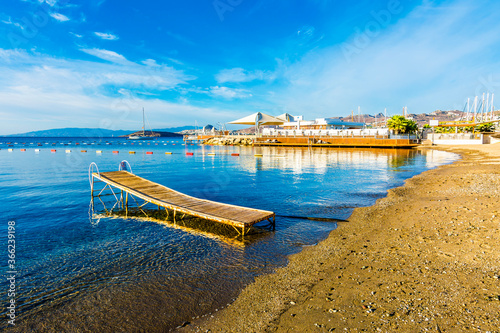 Fototapeta Naklejka Na Ścianę i Meble -  Ortakent Yahsi Beach in Bodrum Town of Turkey