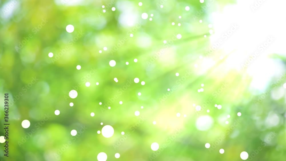 Abstract background with beautiful flickering particles. Underwater bubbles in flow. Animation of seamless loop.