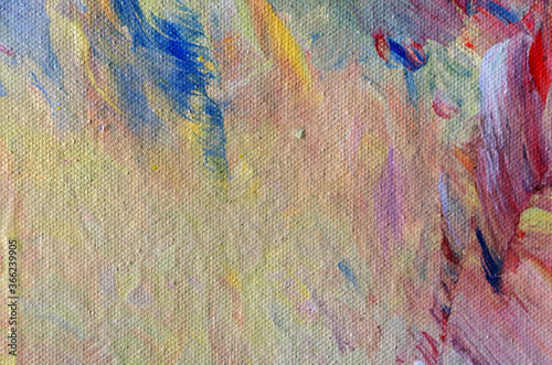 Abstract art painting on canvas background with texture.