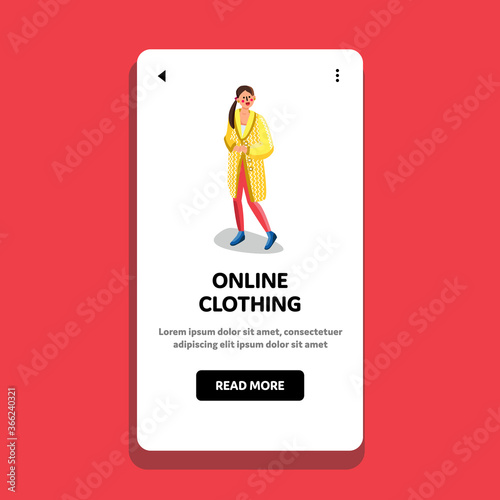 Online Clothing Shopping Store E-commerce Vector Illustration