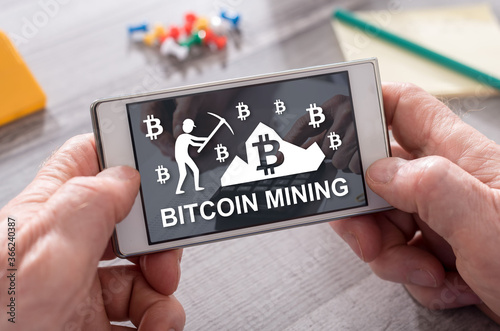 Concept of bitcoin mining