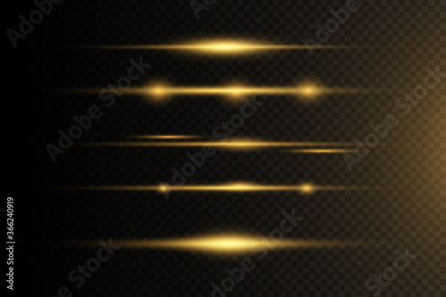 Set of flashes, Lights and Sparkles on a transparent background.