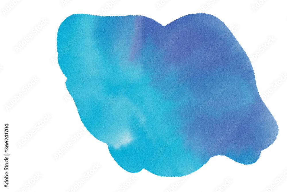 Real blue abstract watercolor on white background Real blue abstract watercolor on white background
