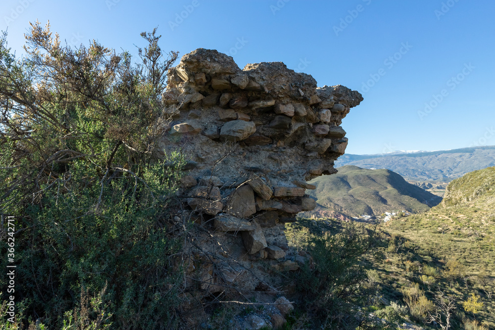 remains of an old stone wall