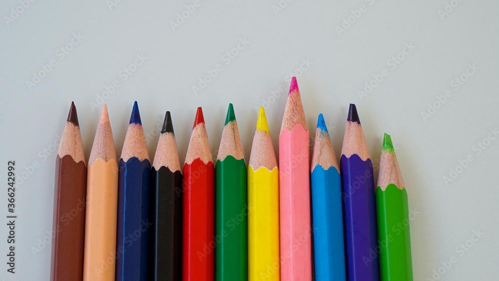 Close up colored pencils Close up colored pencils