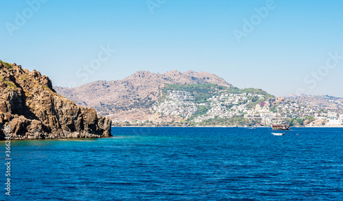 Ortakent District view from sea in Bodrum Town