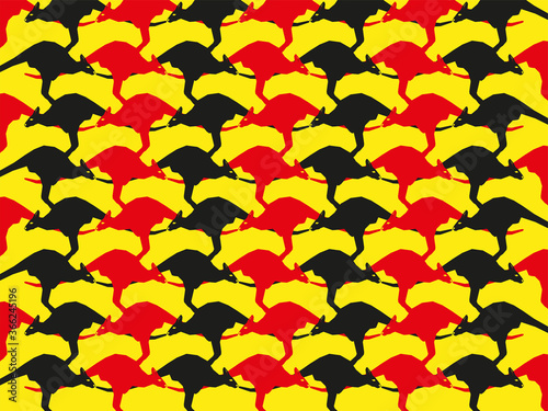 Kangaroo. Abstract composition. Vector illustration.