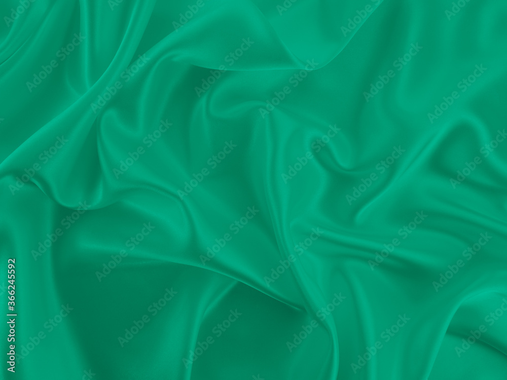Beautiful elegant wavy emerald green satin silk luxury cloth fabric texture, abstract background design. Card or banner. Beautiful elegant wavy emerald green satin silk luxury cloth fabric texture, abstract background design. Card or banner.