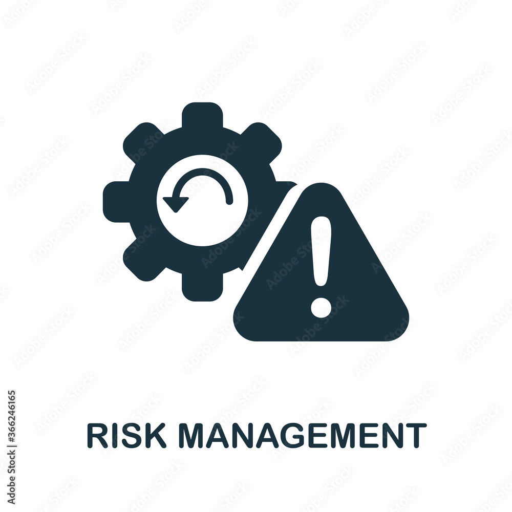 Risk Management icon. Monochrome simple Risk Management icon for templates, web design and infographics