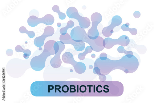 Probiotics bacteria logo.