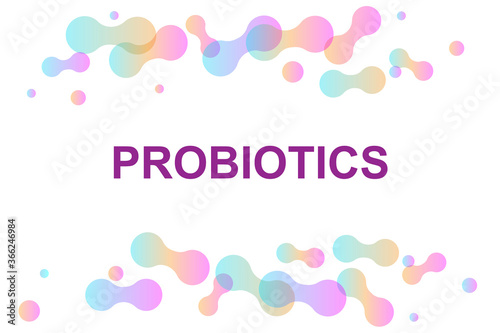 Probiotics bacteria logo.