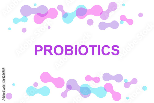 Probiotics bacteria logo.