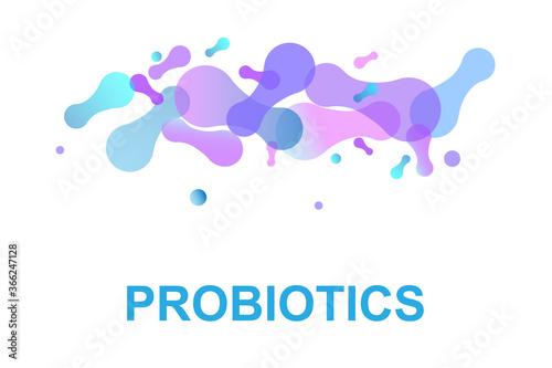 Probiotics bacteria logo.