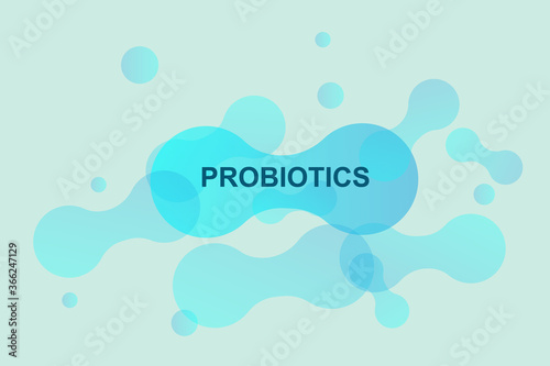 Probiotics bacteria logo.