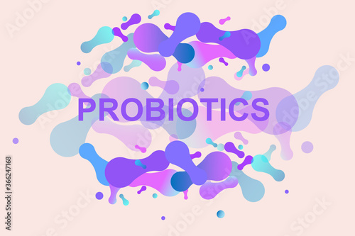 Probiotics bacteria logo.