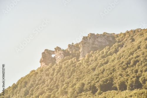 view from the top of mountain, photo as a background , in Navarra Aragon Zaragoza spain europe , roncisvalle camino de santiago city photo