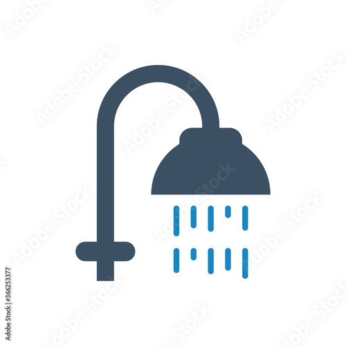 Bath shower icon 
