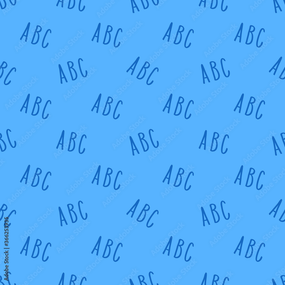 Obraz premium Hand drawn Abc seamless pattern background