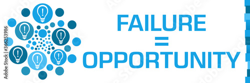 Failure Is Opportunity Blue Dots Circular Bulbs Left 