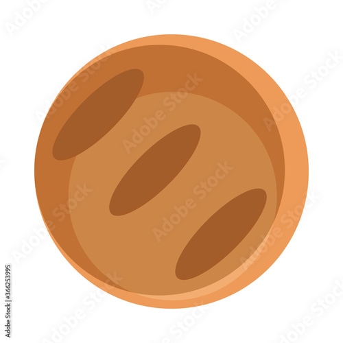bread pita menu bakery food product flat style icon