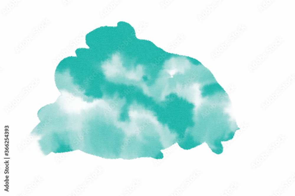 Abstract green watercolor art on a white background Abstract green watercolor art on a white background