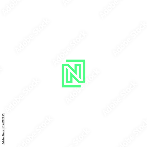n letter vector logo abstract template