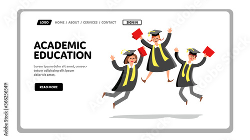 Academic Education Graduate Celebration Vector