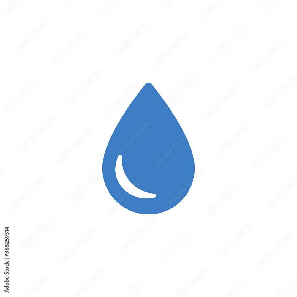 Fresh rain water droplet flat icon for web site and mobile app Fresh rain water droplet flat icon for web site and mobile app