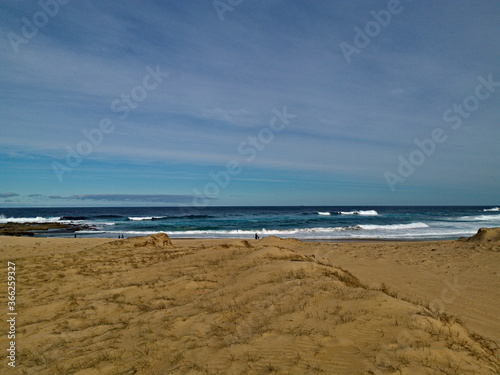 Beautiful view of a sandy beach with ocean wave, Marley Beach, Royal National Park, Sydney, Australia