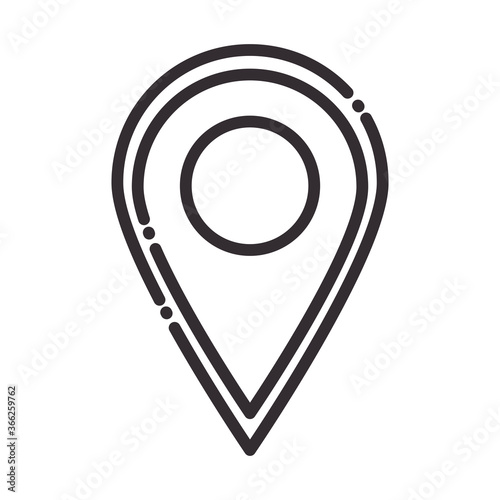 social media gps navigation pointer digital internet network communicate technology line style icon