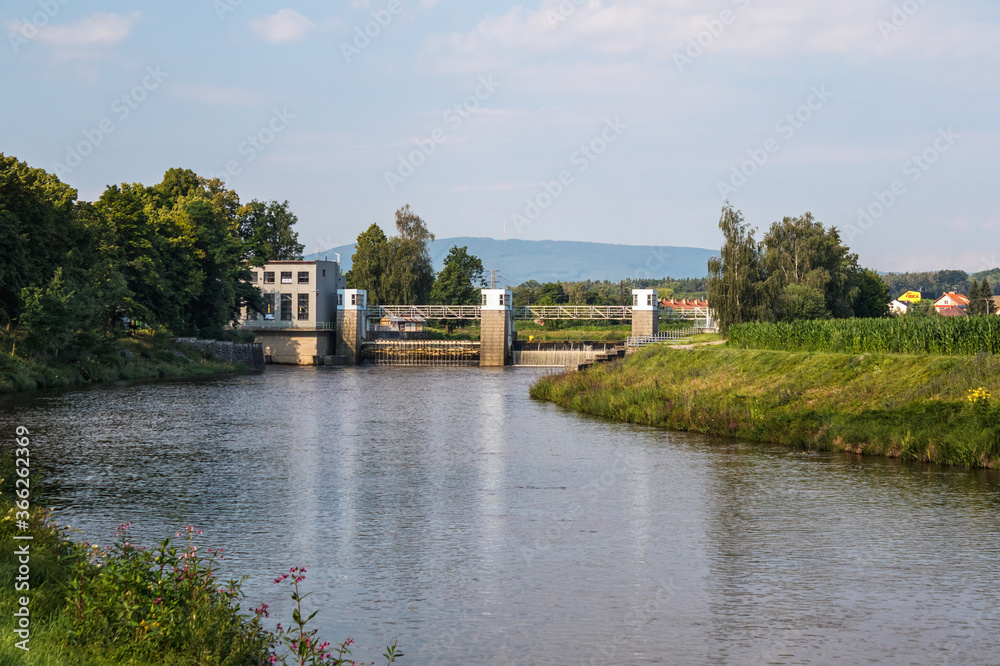 Trilčův jez - Trilcuv weir and small hydroelectric power plant České Budějovice, Czech republic