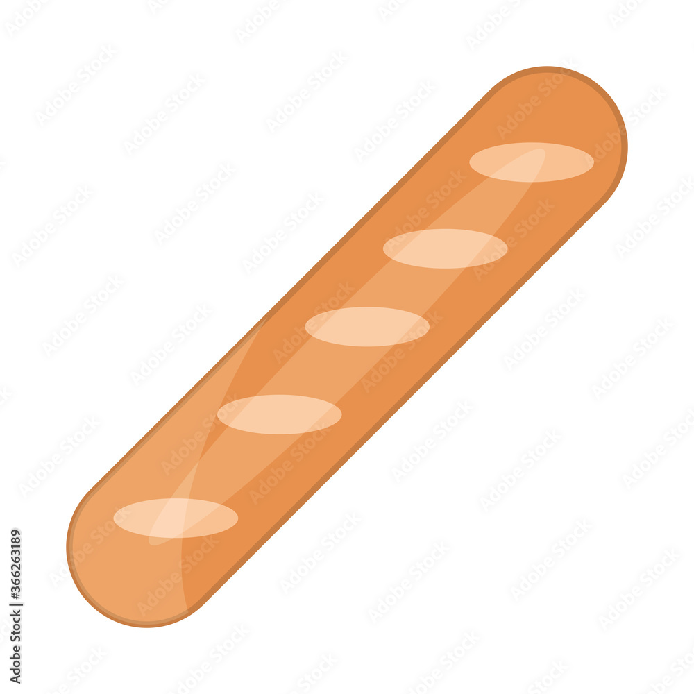 bread baguette menu bakery food product flat style icon bread baguette menu bakery food product flat style icon