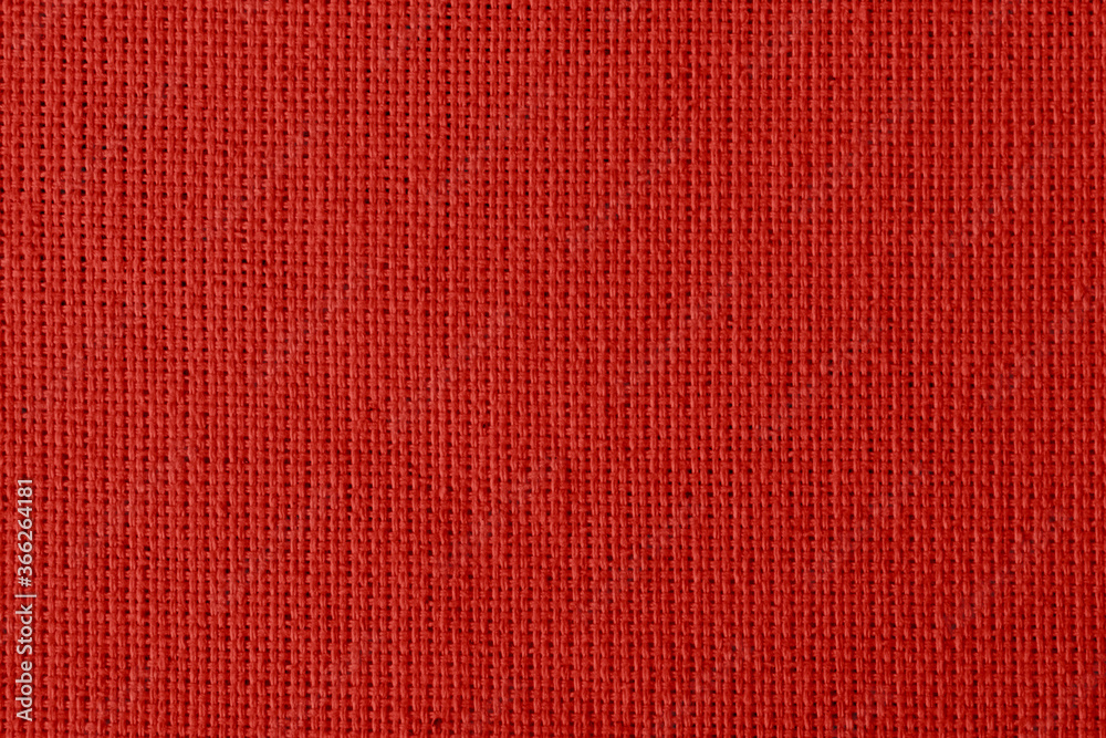 Fototapeta premium fabric with abstract pattern. red fiber texture polyester close-up. fine grain felt fabric background