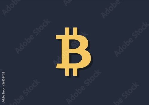 Bitcoin simple vector illustration