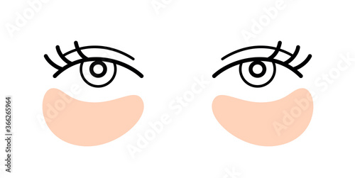Fototapeta pink eye patches simple icon