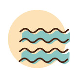 Sea wave vector icon. Nature sign