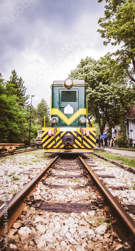 Tourist Attraction Travel, Journey with old-fashioned train, Narrow-gauge railway