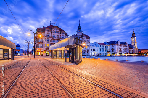 Oradea medieval downtown in Transylvania, Romania