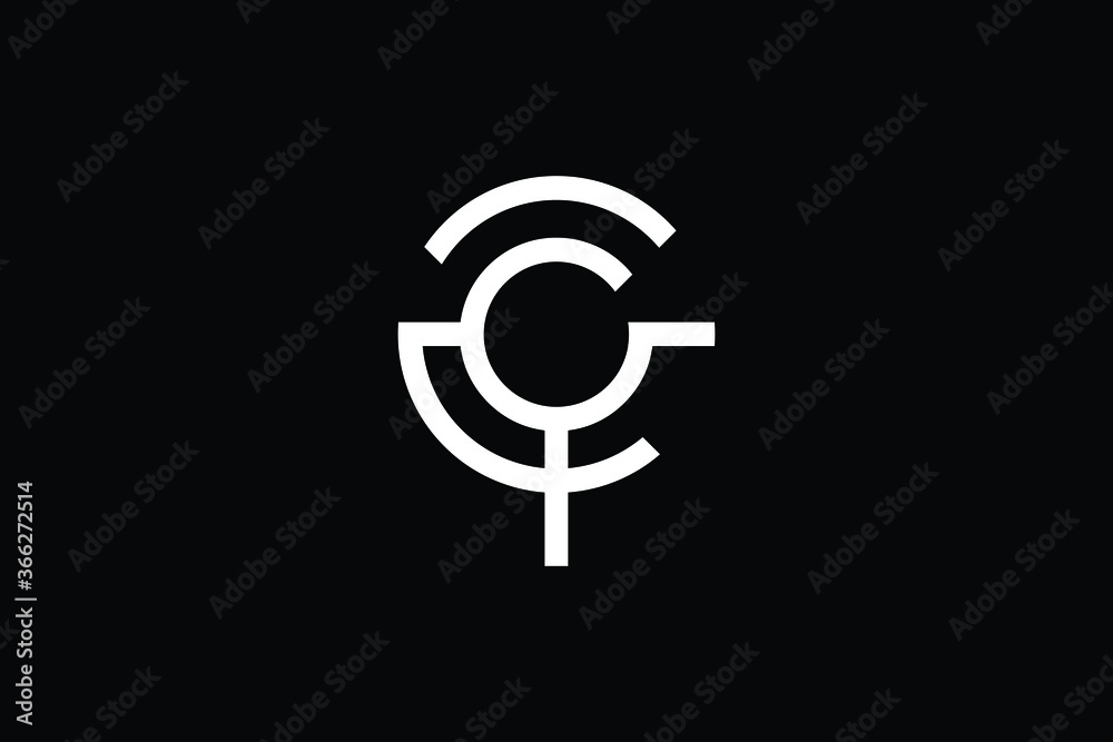 Minimal Innovative Initial CT logo and TC logo. Letter CT TC creative elegant Monogram. Premium Business logo icon. White color on black background