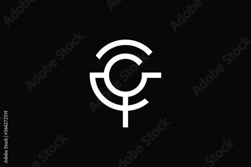 Minimal Innovative Initial CT logo and TC logo. Letter CT TC creative elegant Monogram. Premium Business logo icon. White color on black background