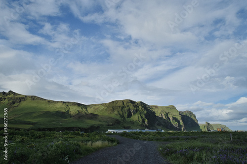 mountain landscape with clouds