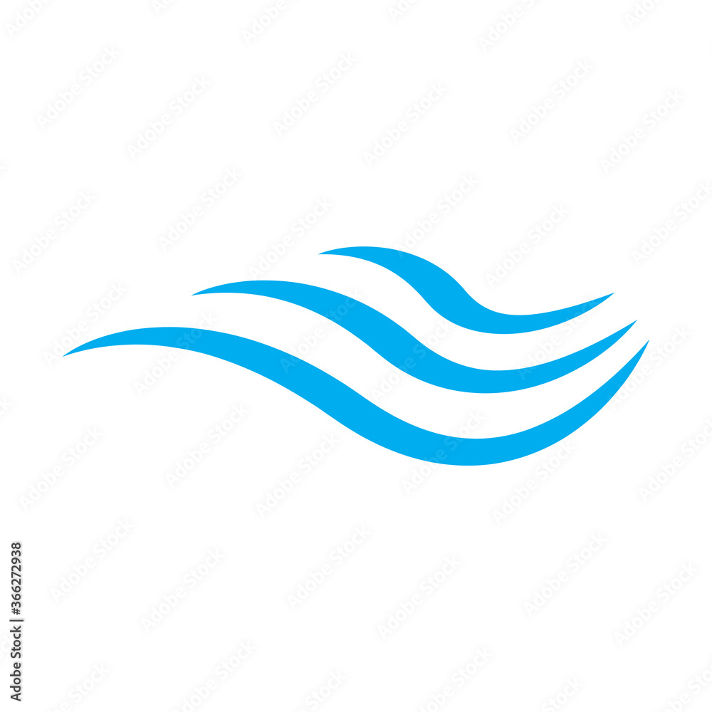 Water wave icon isolated on white background. Flat water wave icon for web site, design template and logo. Creative abstract concept, vector illustration Water wave icon isolated on white background. Flat water wave icon for web site, design template and logo. Creative abstract concept, vector illustration