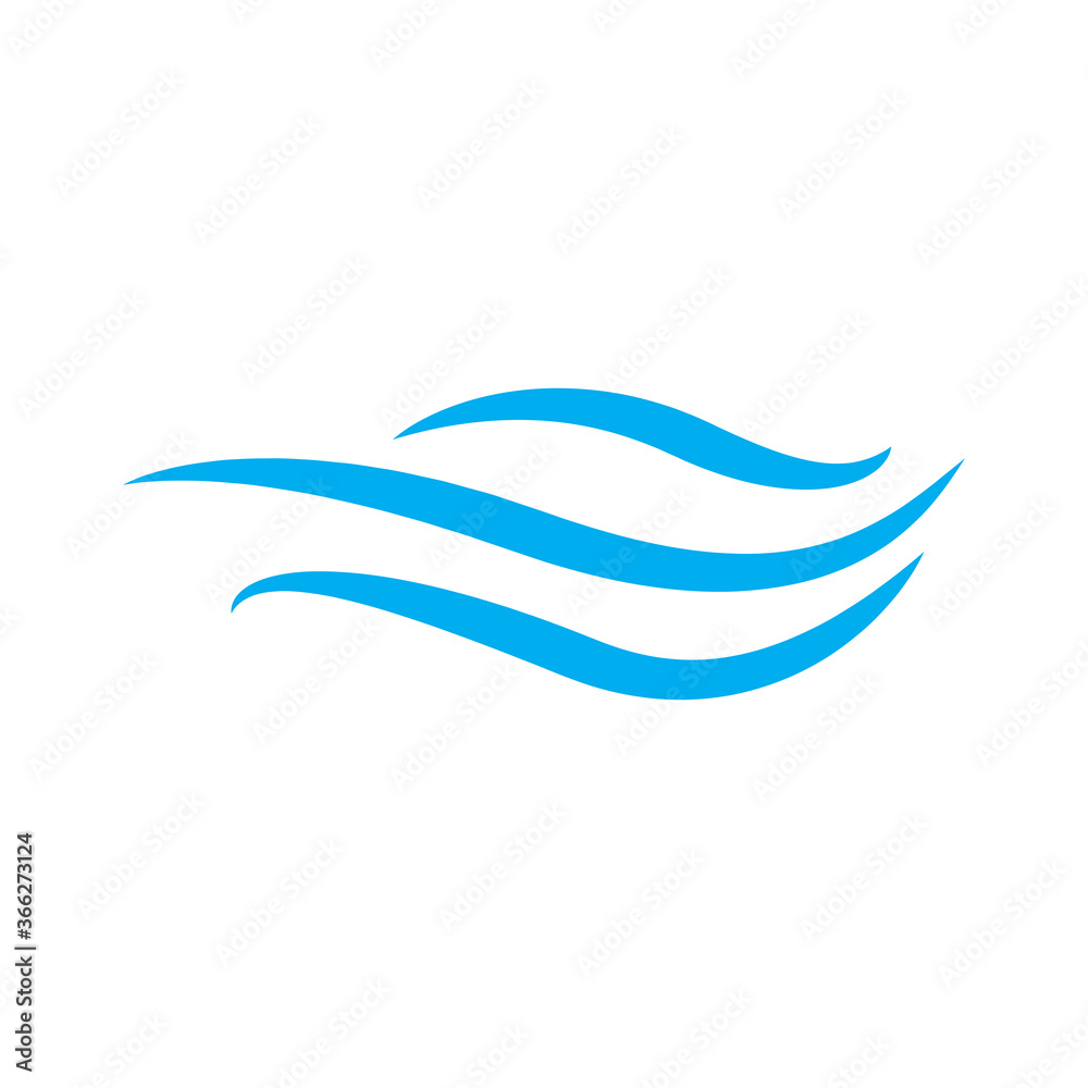 Water wave icon isolated on white background. Flat water wave icon for web site, design template and logo. Creative abstract concept, vector illustration Water wave icon isolated on white background. Flat water wave icon for web site, design template and logo. Creative abstract concept, vector illustration