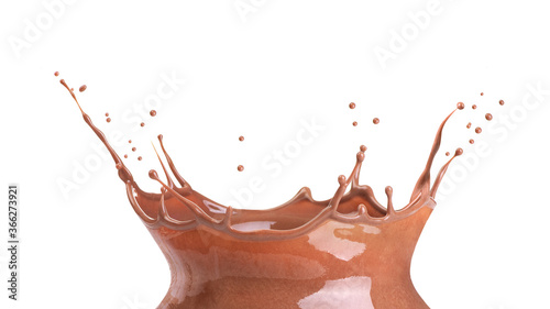 chocolate crown on white background