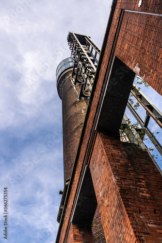 Photography Smokestack of the Jameson Distillery Bow Street in Dublin, Ireland