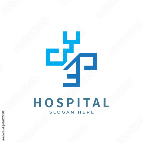 Health logo with initial letter YE, EY, Y E logo designs concept. Medical health-care logo designs template.